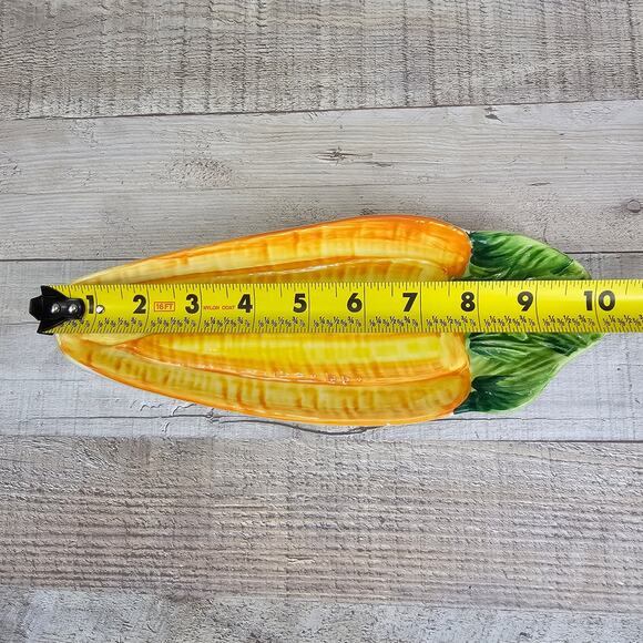 Vintage Carrots Serving Dish Relish Appetizer Dessert Spoon Rest Made In Italy - Picture 5 of 7